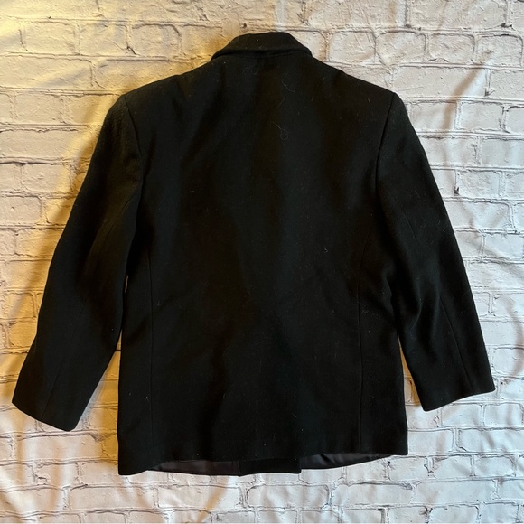 Vintage Made in USA Wool/cashmere blend Blazer Shoulder Pads Medium Double - Picture 13 of 14